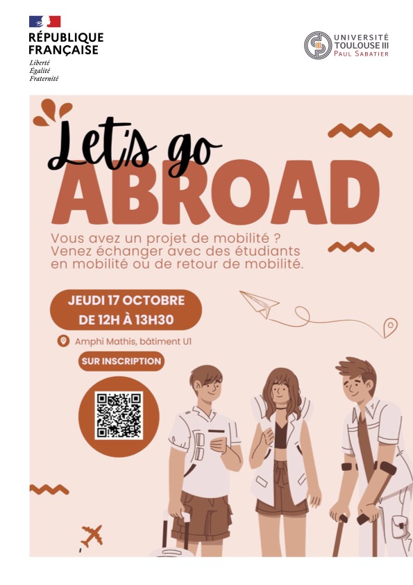 let's go abroad jeudi 17 octobre de 12h à 13h30 sur inscription